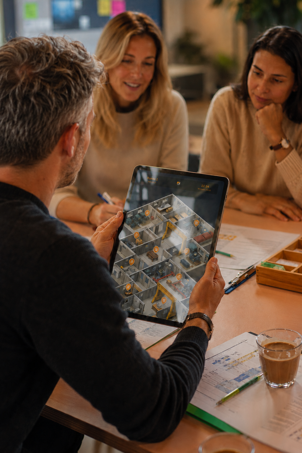 Conferentiezaal met deelnemers tijdens een onboarding sessie