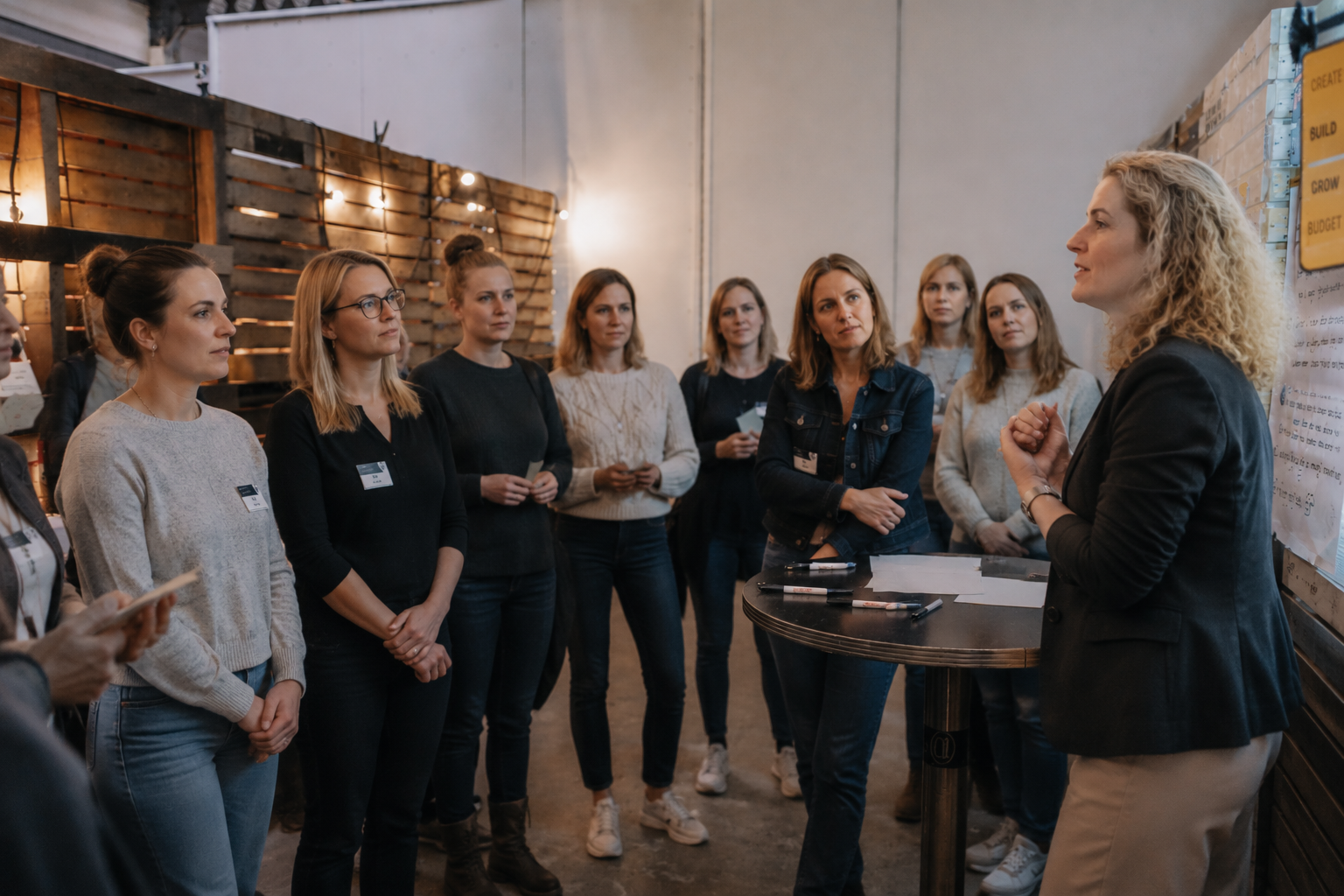 Deelnemers in een interactieve groepssessie