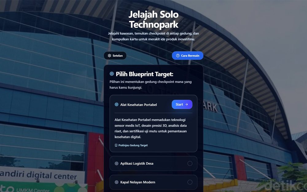 Helden 72 Resultaten 9 Jelajah Solo Technopark, keuze van een blueprint-doel op locatie