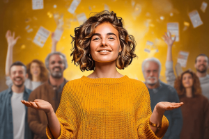 expinc_A_happy_young_woman_wearing_a_soft_yellow_shirt_raisin_5e9509f9-0e46-44dd-b81d-7c433aaf697b_2